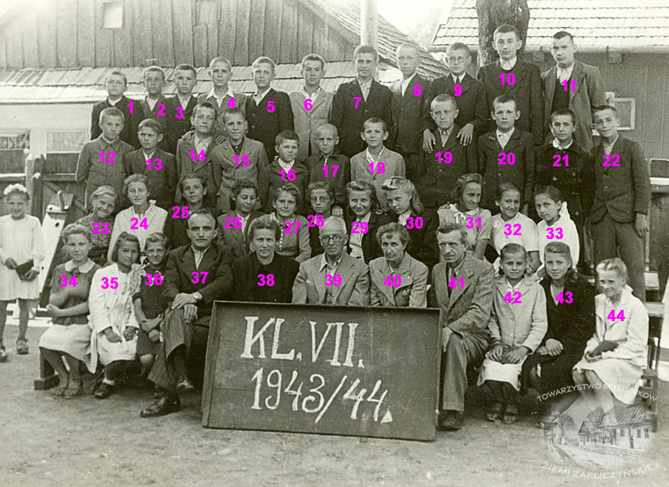 Zakliczyn – zdjęcie klasowe 1943/1944 – z archiwum rodziny Mietelskich