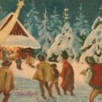 Stara kartka bożonarodzeniowa - Wesołych Świąt