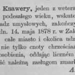 Ksawery Pragłowski - Fragment Z Książki &Quot;,Życiorysy Uczestników Powstania Listopadowego”.