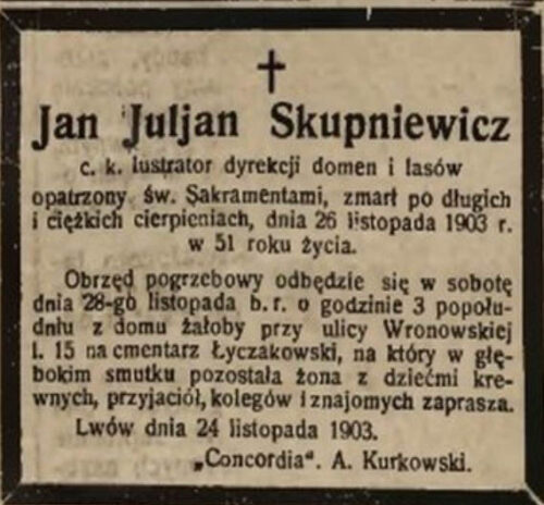 Nekrolog Jana Skupniewicza