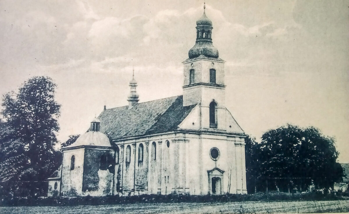 1. kosciol z 1929 roku pocztowka Poprawione SR