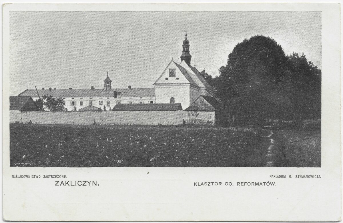 18 Klasztor i kosciol Ojcow Franciszkanow w Zakliczynie nad Dunajcem na pocztowce z poczatku XX wieku