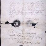 Odpis ,,Wyzwolin Cypriana Dudkiewicza" z Książki Cechowej Cechu Rzeźnickiego w Zakliczynie z 6 stycznia 1885 roku 3 cechowy